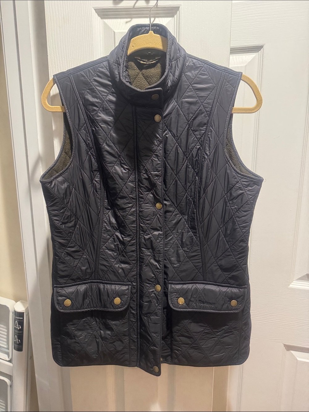 Barbour Quilted Black Vest